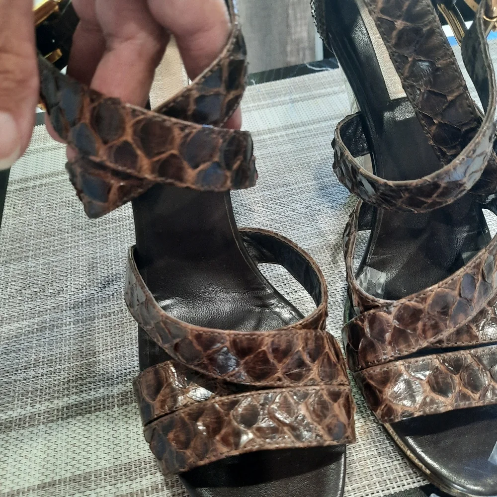 Michael Kors snakeskin sandals‎  heel